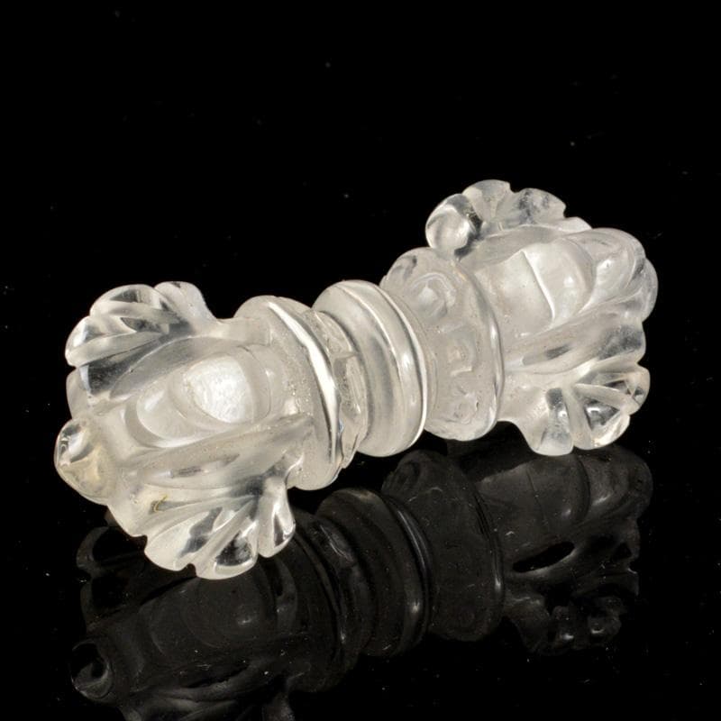 天然石　水晶彫刻　金剛杵　五独鈷　V　6359