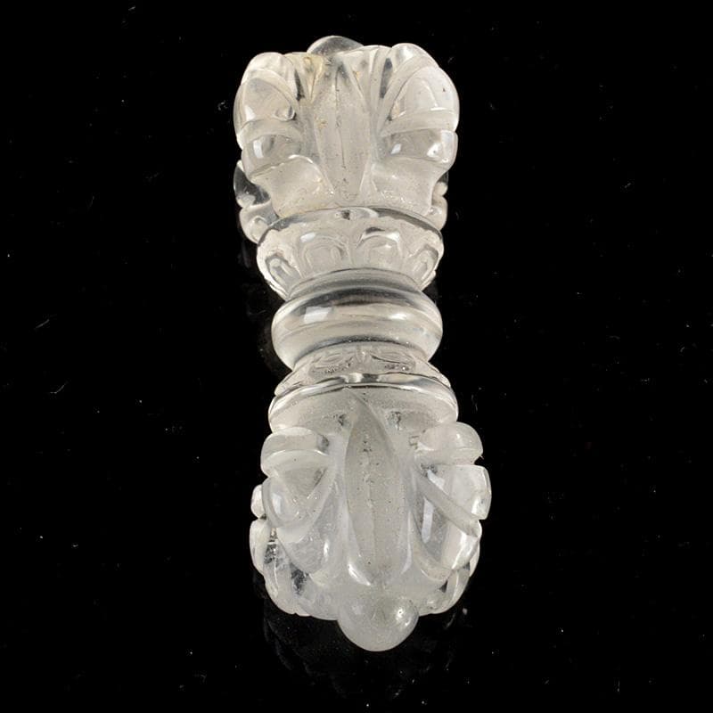 天然石　水晶彫刻　金剛杵　五独鈷　V　6359