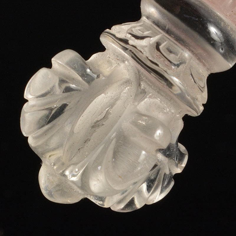 天然石　水晶彫刻　金剛杵　五独鈷　V　6359