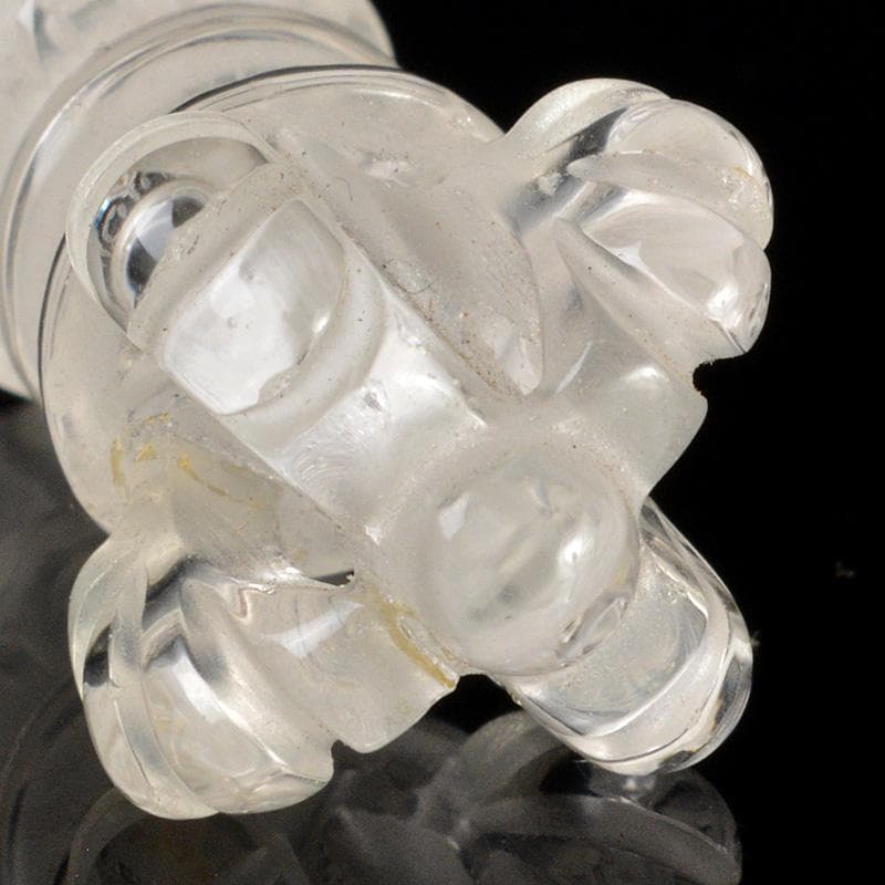 天然石　水晶彫刻　金剛杵　五独鈷　V　6359