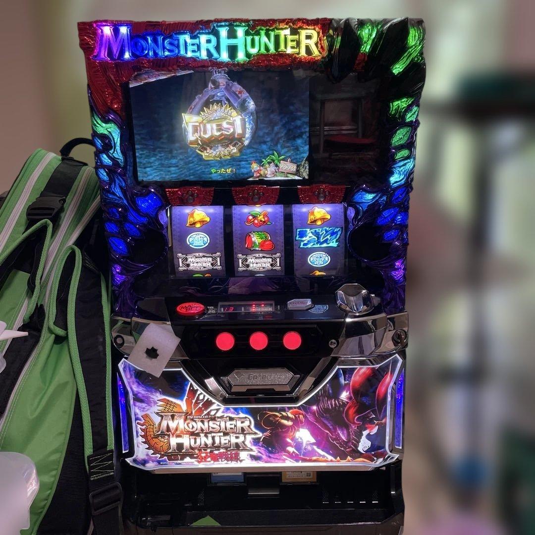 パチスロ実機　モンスターハンター 狂竜戦線　不要機　ゲーム数カウンター付き