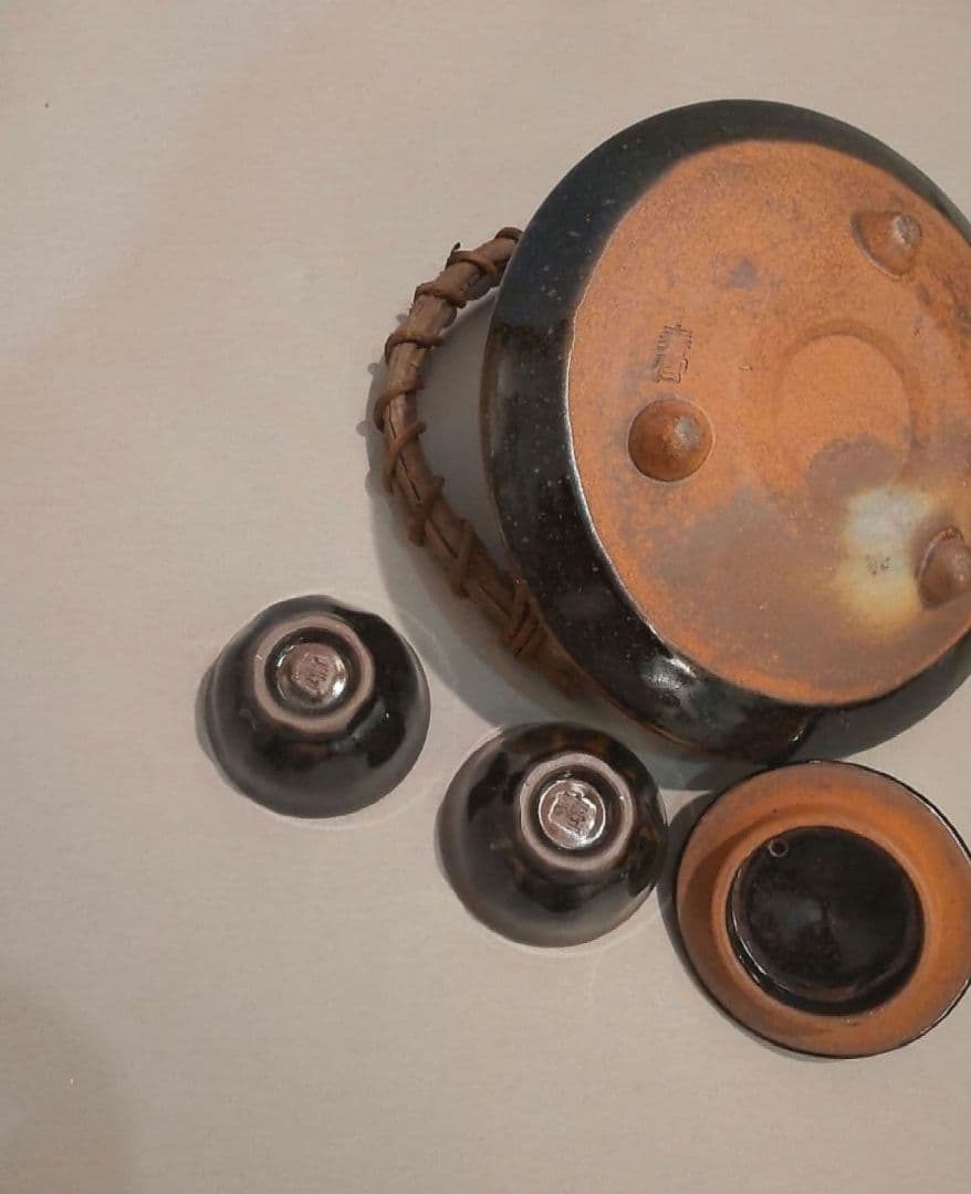 711Z151陶芸 沈寿官 酒器 徳利 水次 ぐい呑み 骨董品