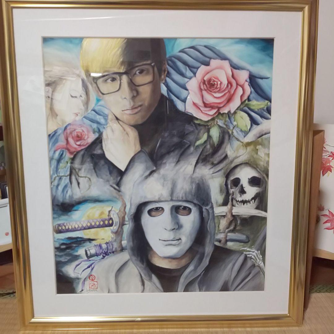 手書き水彩画 YouTuber ヒカル＆ラファエル　光、ラファさん
