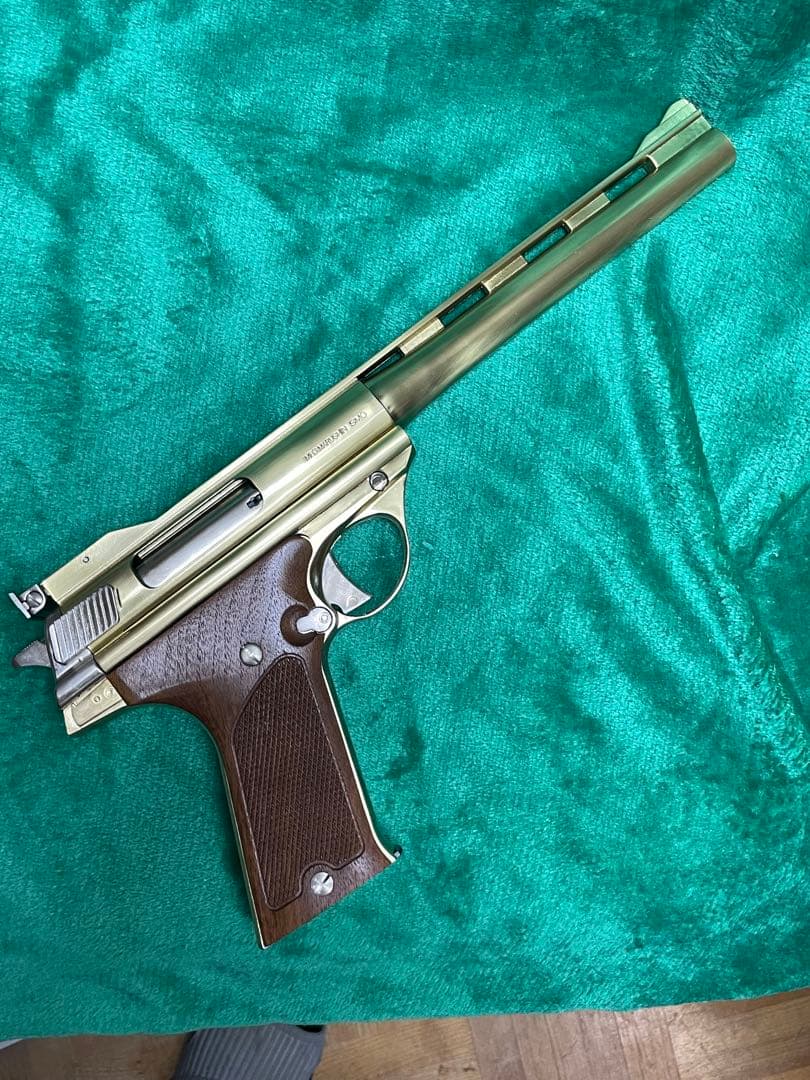 モデルガン ゴールド/ブラウン 木製ケース付き