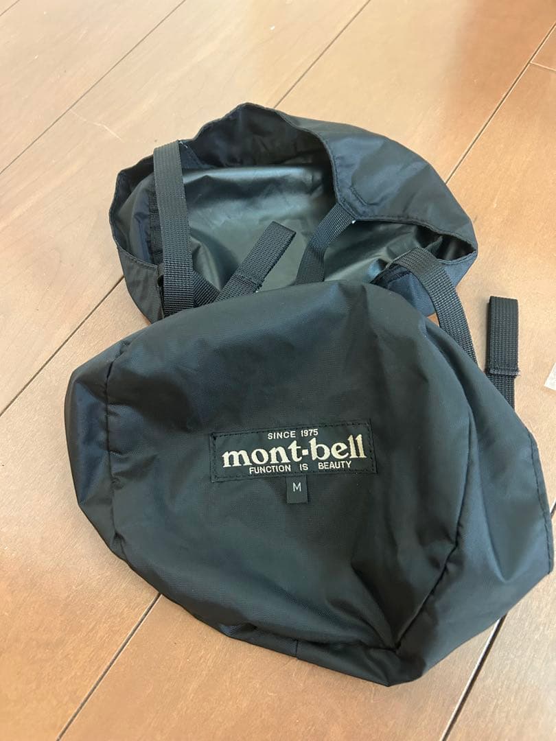 モンベル　バロウバッグ#3 収納袋、コンプレッションキャップ 付き