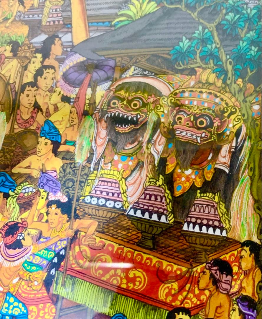 バリ島　絵画　額入り