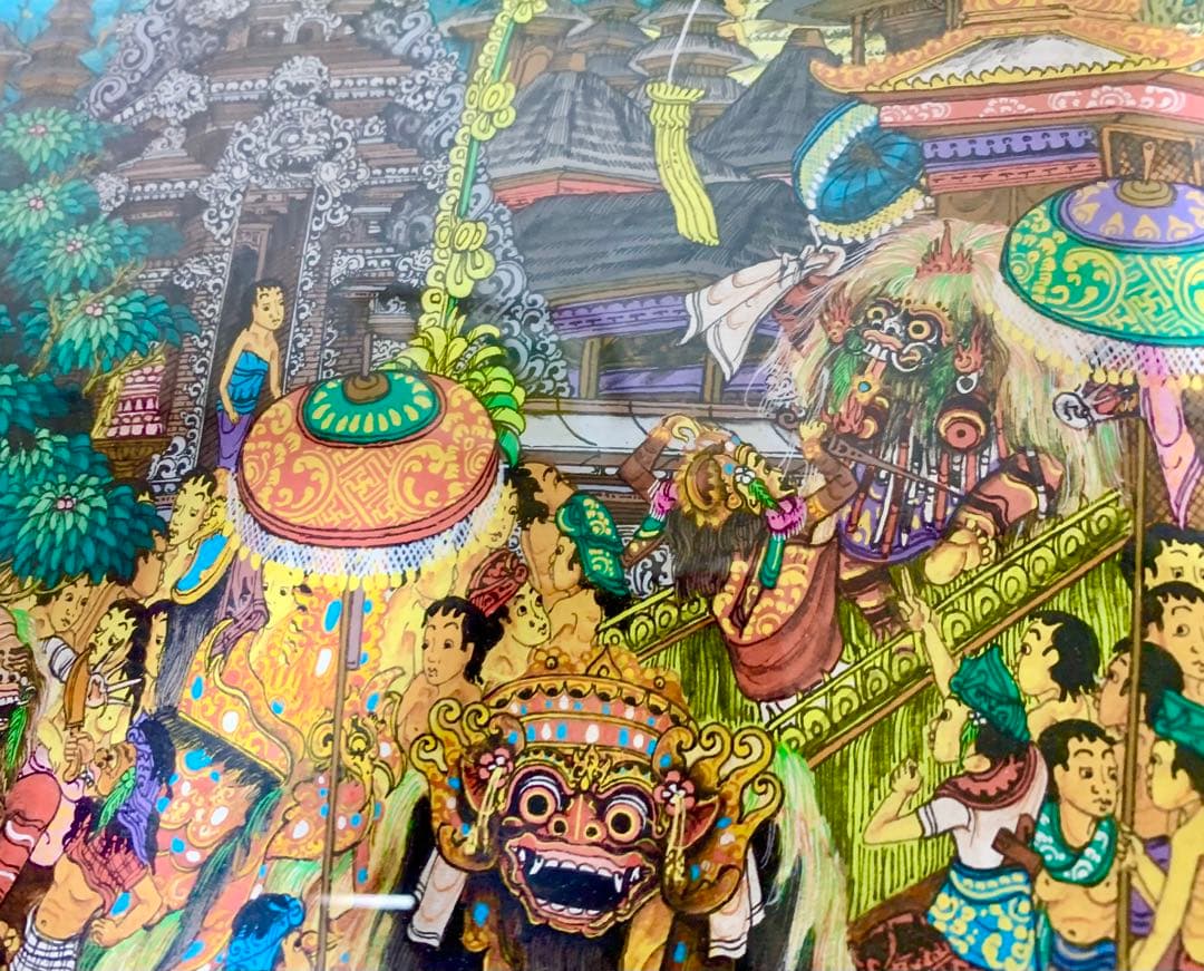 バリ島　絵画　額入り