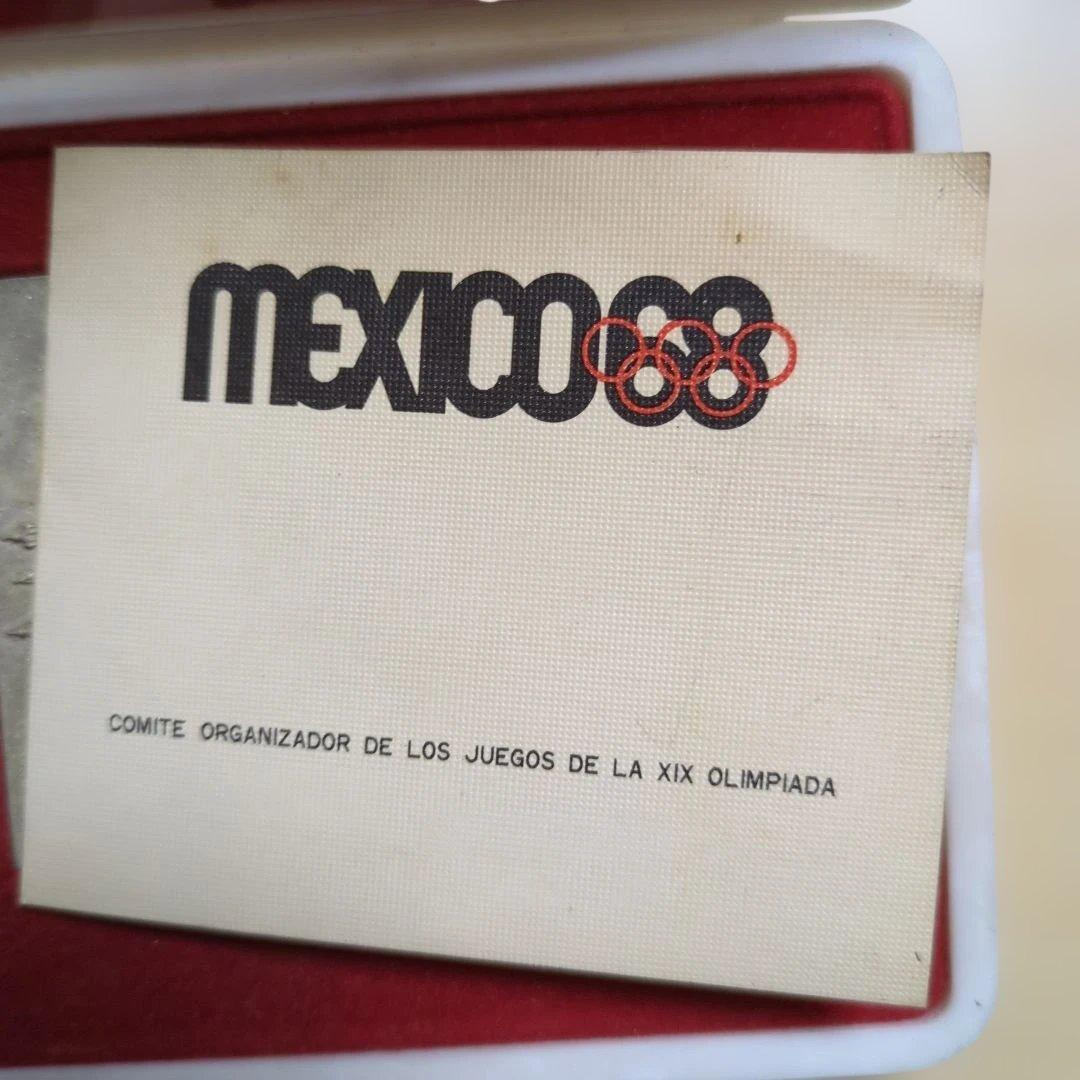 メキシコオリンピック1968 メダル 銀板　925 約78グラム　銀製品　箱付き