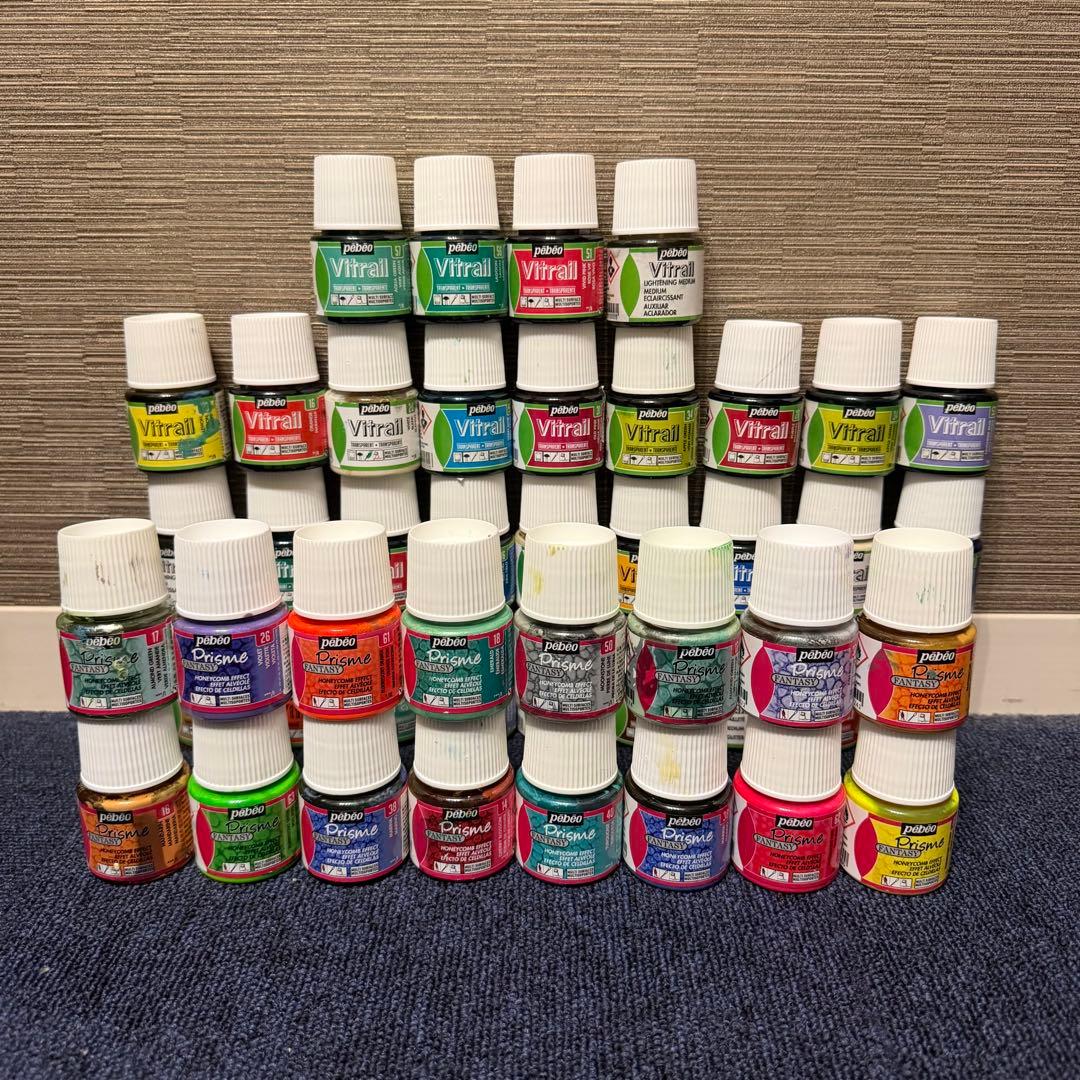 pebeo ペベオ ガラス・装飾用塗料 75本まとめ売り 大量セット 絵の具