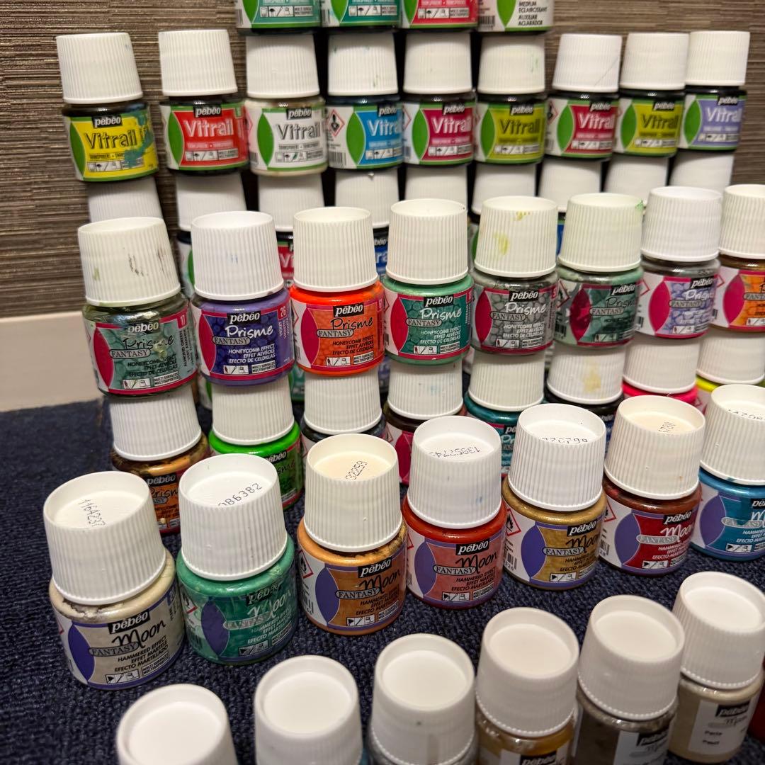 pebeo ペベオ ガラス・装飾用塗料 75本まとめ売り 大量セット 絵の具