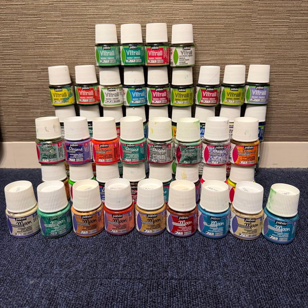 pebeo ペベオ ガラス・装飾用塗料 75本まとめ売り 大量セット 絵の具
