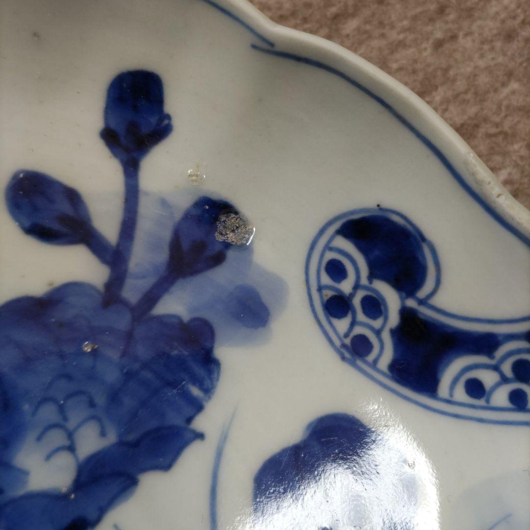 古伊万里　草花図　皿　D536