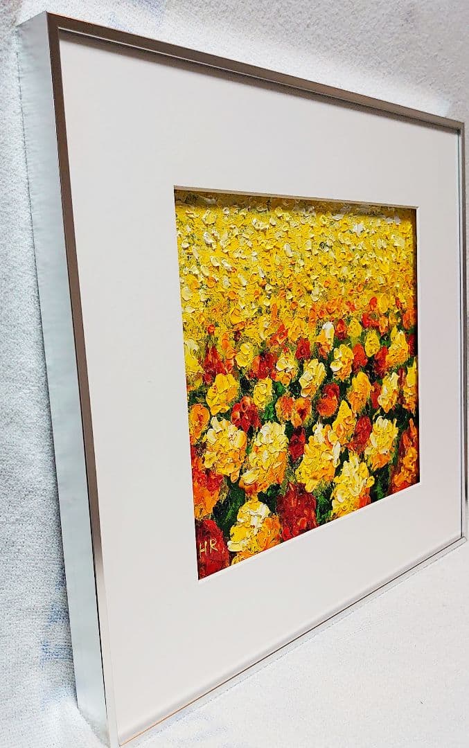 油絵 絵画【黄色い花畑】