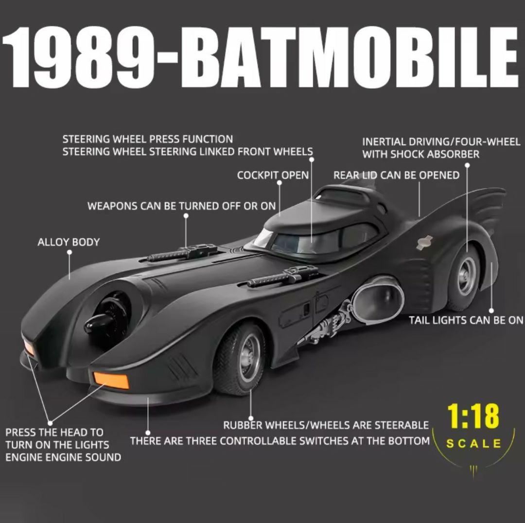 〓1/18スケール〓1989 バットモービル 金属製ダイキャストモデルミニカー