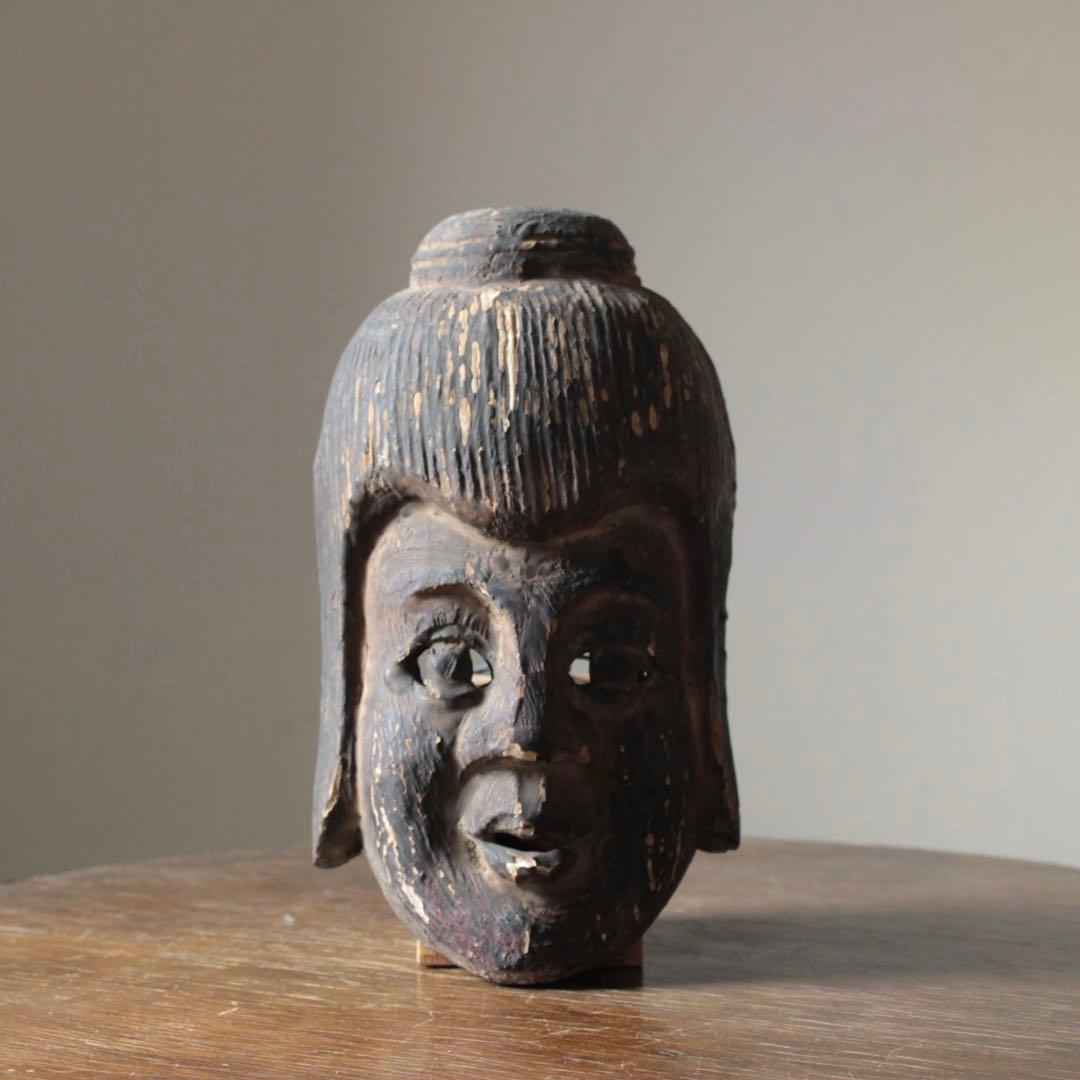 木彫 面 古道具 アンティーク 古美術 神楽面？
