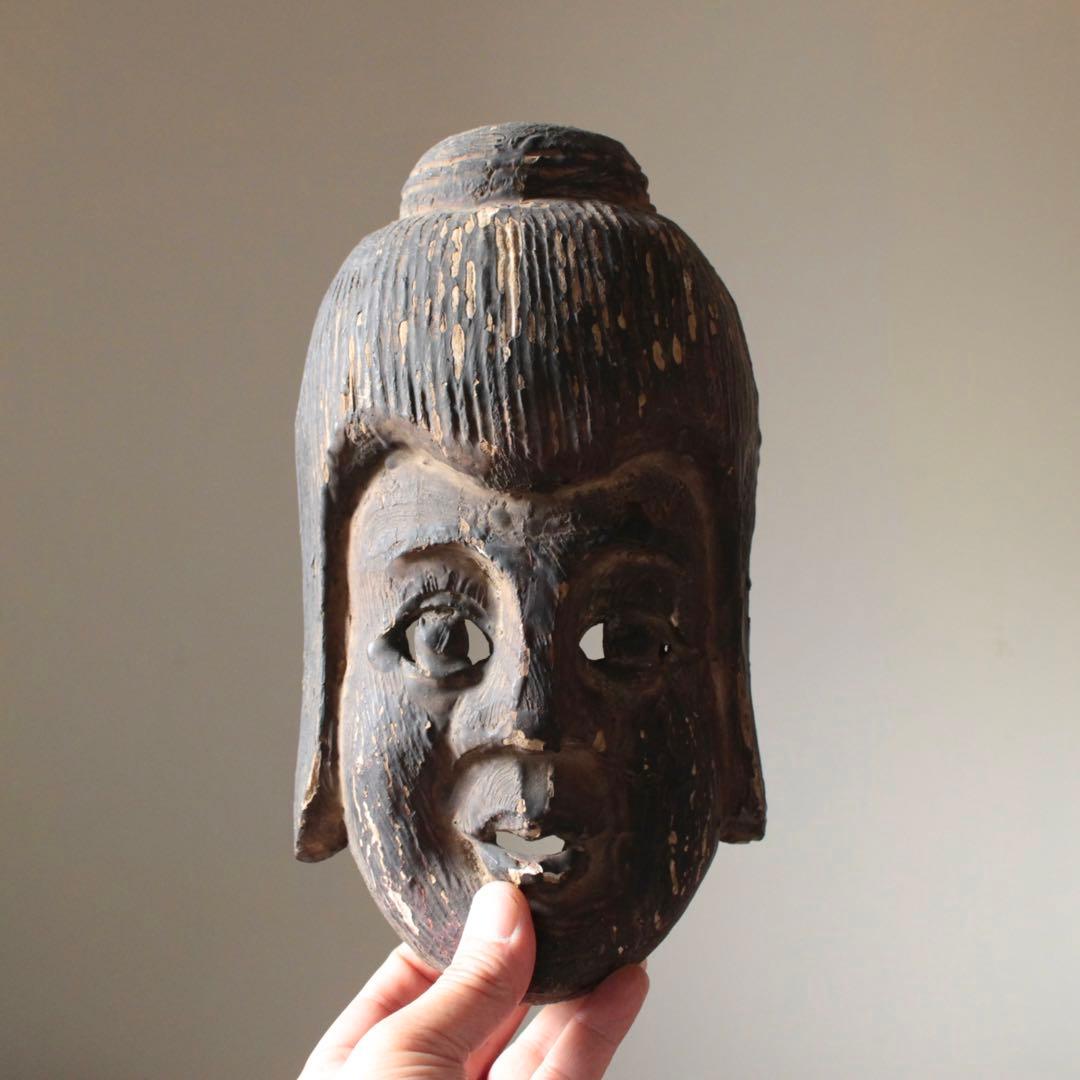 木彫 面 古道具 アンティーク 古美術 神楽面？