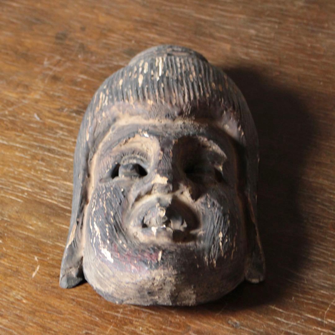 木彫 面 古道具 アンティーク 古美術 神楽面？
