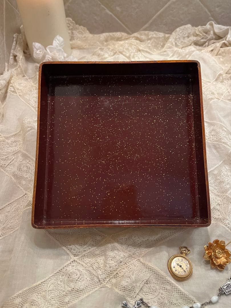 ◆フランスアンティーク｜希少ロココジュエリーボックスケースブロンズ金パリ木箱小箱