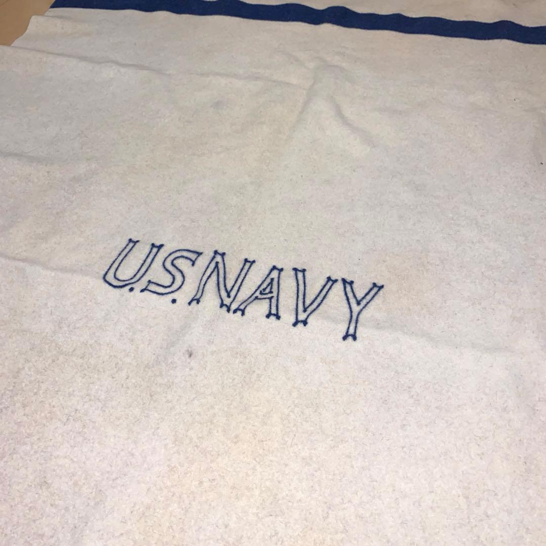 40s-50s US NAVY ウールブランケット