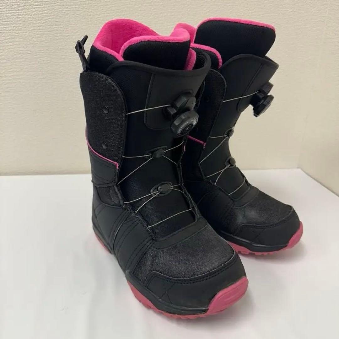 レディース　BOAスノーボードブーツ STELLAブラック/ピンク 25.0cm