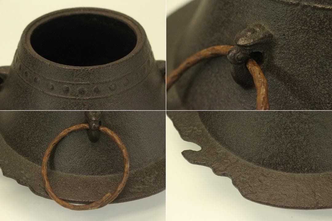 茶道具 鳳凰 風炉 揃 釜師 政光 共箱(AZ998)