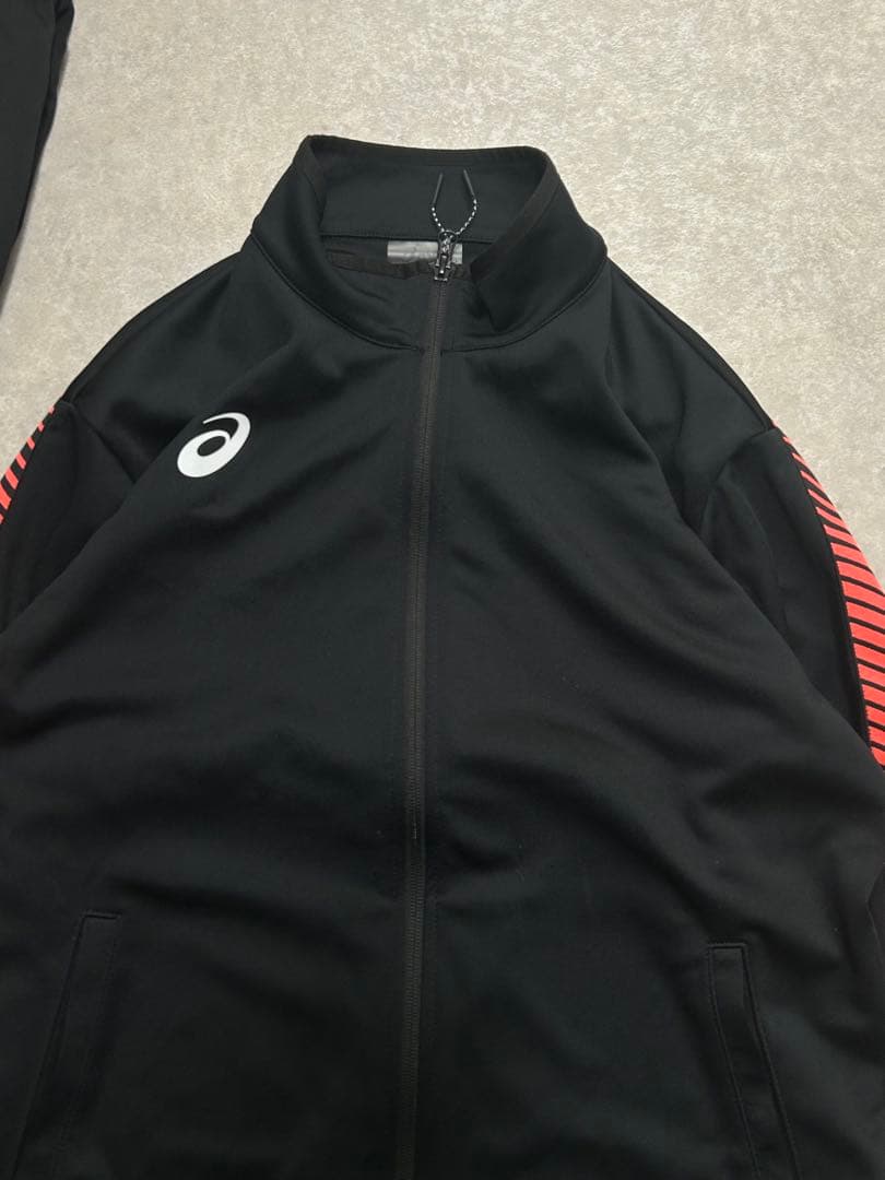 セットアップ アシックス トレーニングジャージ ジャケット L 黒 D1