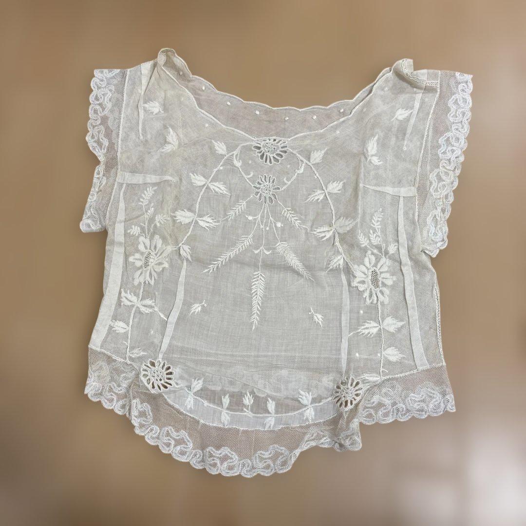 フランス　アンティークレース　ブラウス