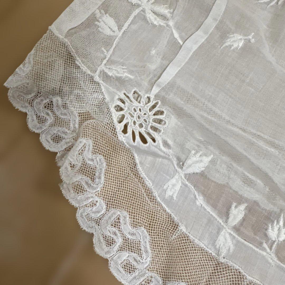 フランス　アンティークレース　ブラウス