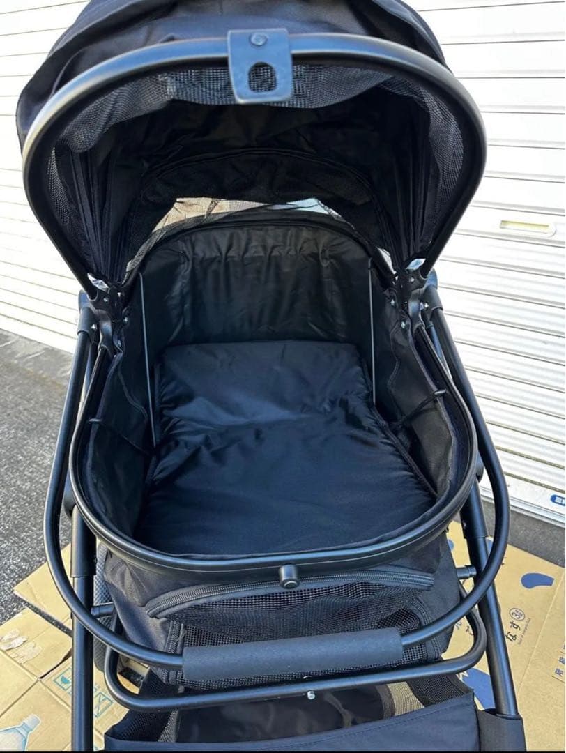 ペットカート 犬カート 折りたたみ 犬用カート 分離型 ４輪 耐荷重25kg 黒