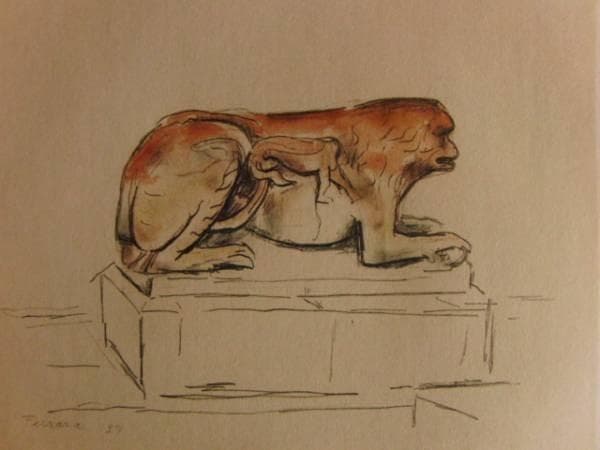 荻須高徳・OGUISS、フェラーラ、素描集より、状態良好