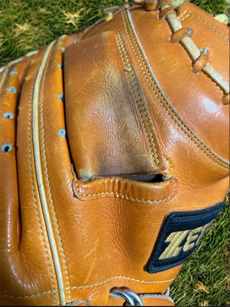 ZETT　最上級ランクプロステイタス 希少旧ラベル　キャッチャーミット 軟式用