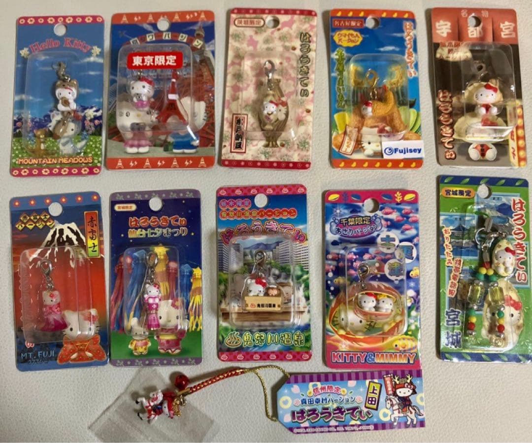 ご当地　ハローキティ　チャームストラップ　ファスナーマスコット　まとめ売り値付け