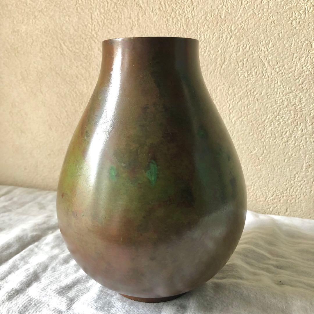 【アンティーク】 オブジェ ブロンズ 青銅 花瓶 雅山 GASEN 国家指定