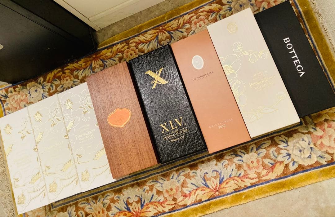 高級シャンパンXLV希少箱 Perrier Jouet木箱含む計8点シャンパン箱