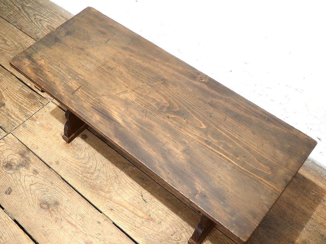 1365 アンティーク　杉の文机　ローテーブル　レトロ　展示台　陳列台　古家具