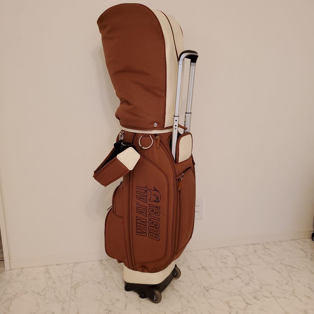 WAAAG ブラウン キャディバッグ 動物モチーフ