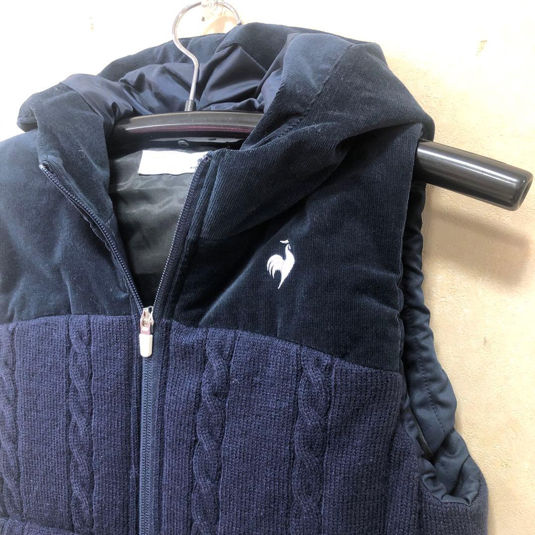 ルコックスポルティフレディスゴルフ中綿入りベストLネイビー