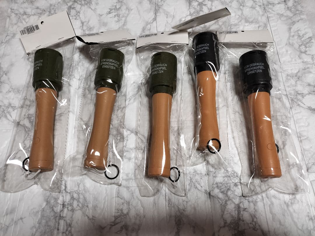 M24タイプ スプリングパワーグレネード 5個セットOD3個 BK2個