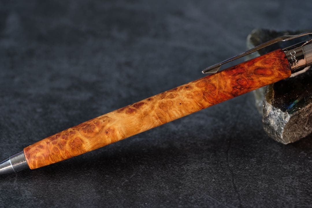 PG5木軸カスタム0229　高村杢工房 製図用シャープペンシル　花梨瘤