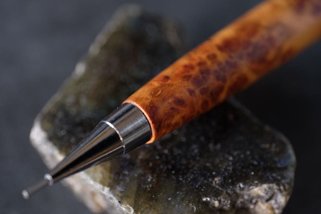 PG5木軸カスタム0229　高村杢工房 製図用シャープペンシル　花梨瘤