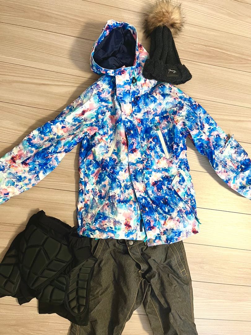 iCEPARDAL スノーボードウェア プロテクター付き　水彩絵の具柄