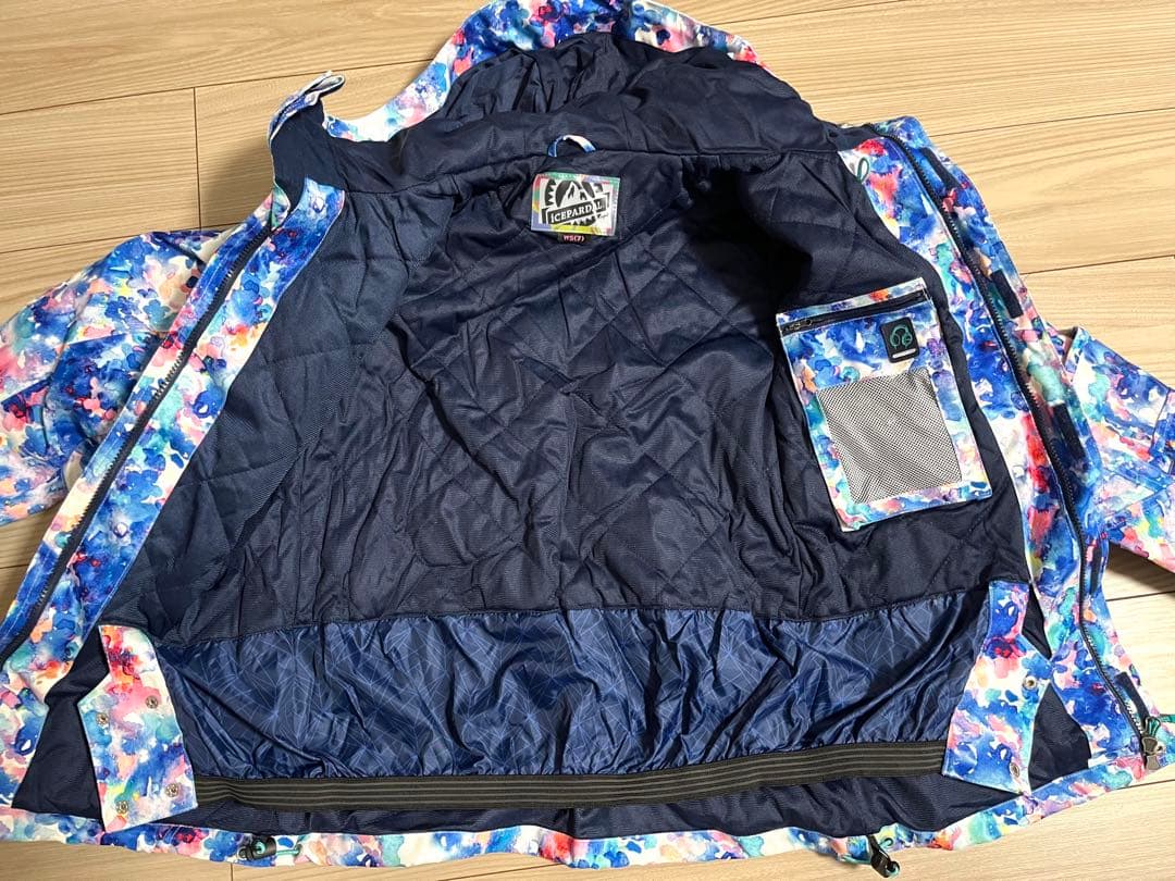 iCEPARDAL スノーボードウェア プロテクター付き　水彩絵の具柄