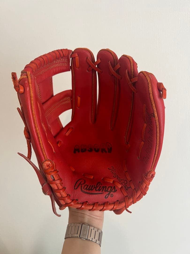 Rawlings ABSORD 軟式グローブ レッド サイン入り