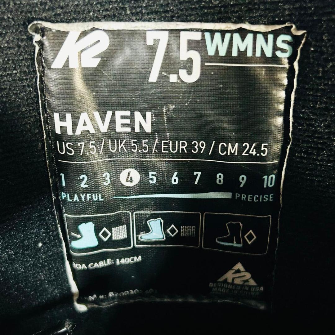 ほぼ未使用 K2 HAVEN 24.5cm レディース スノーボードブーツ