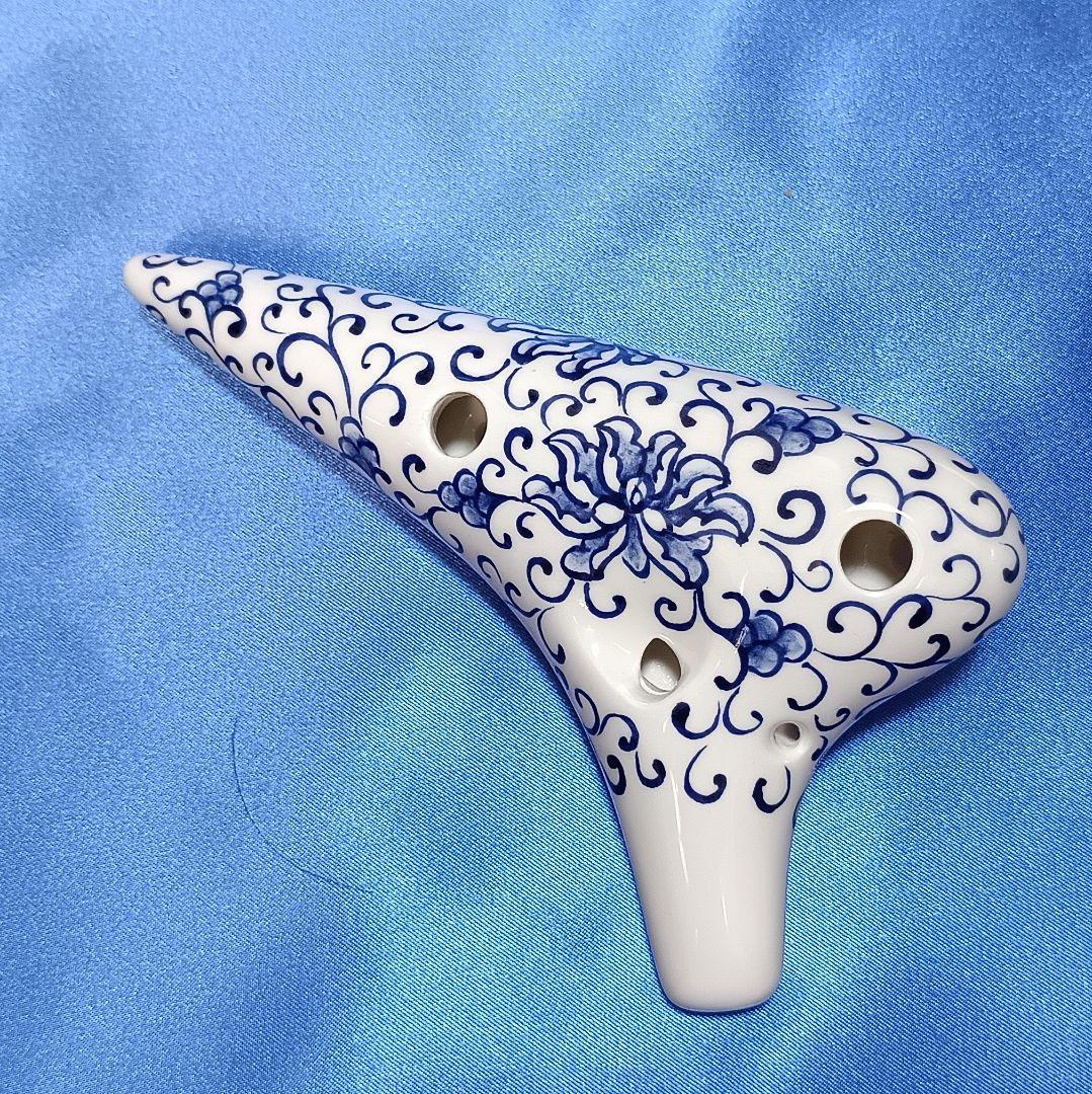 【オカリナ】フォーカリンク手描き白磁青花ソプラノG管