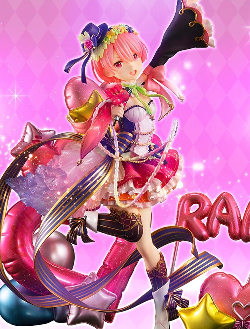 Re:ゼロから始める異世界生活 アイドル エミリア レム ラム 特典台座セット