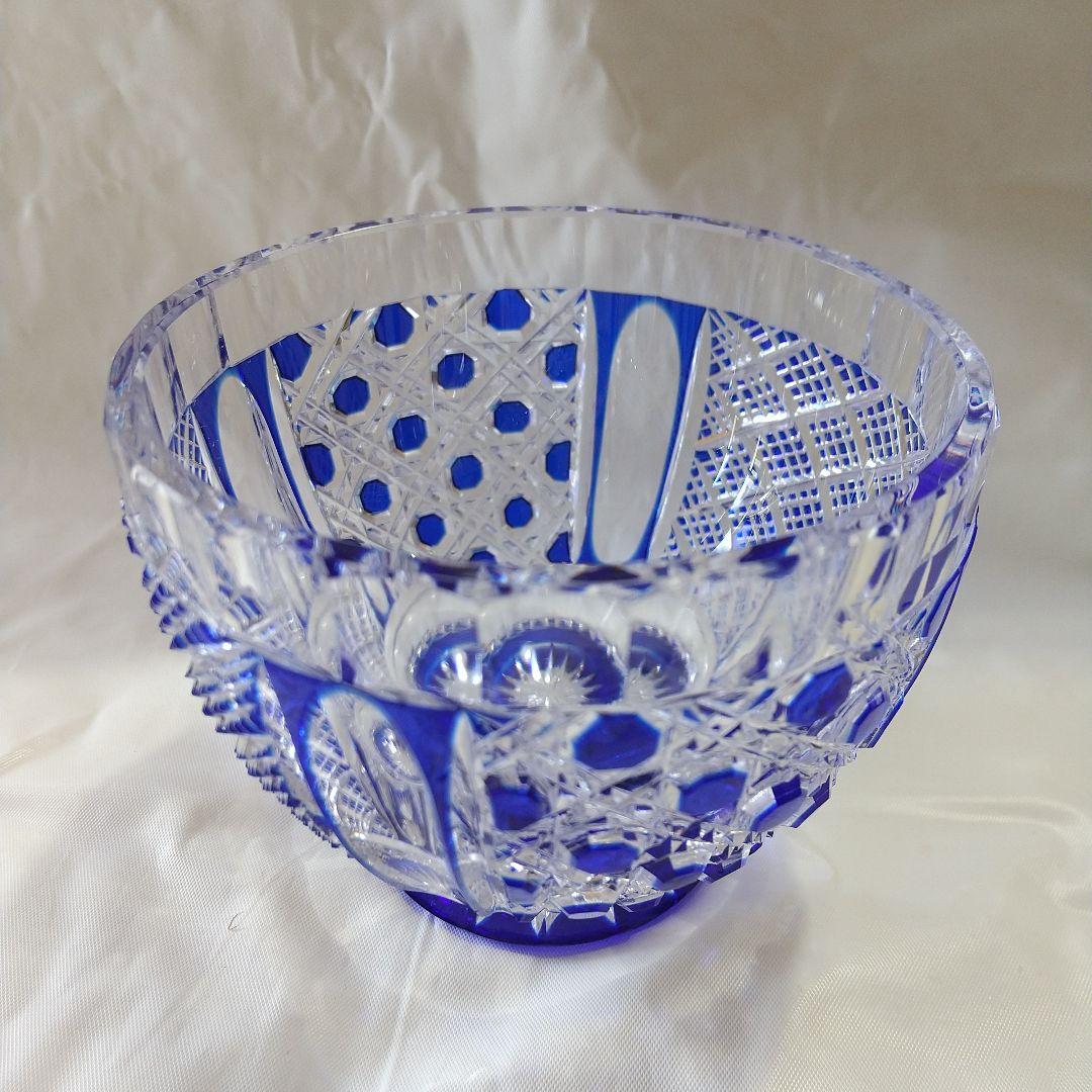 青被せ ぐい呑み 八角籠目と魚子紋