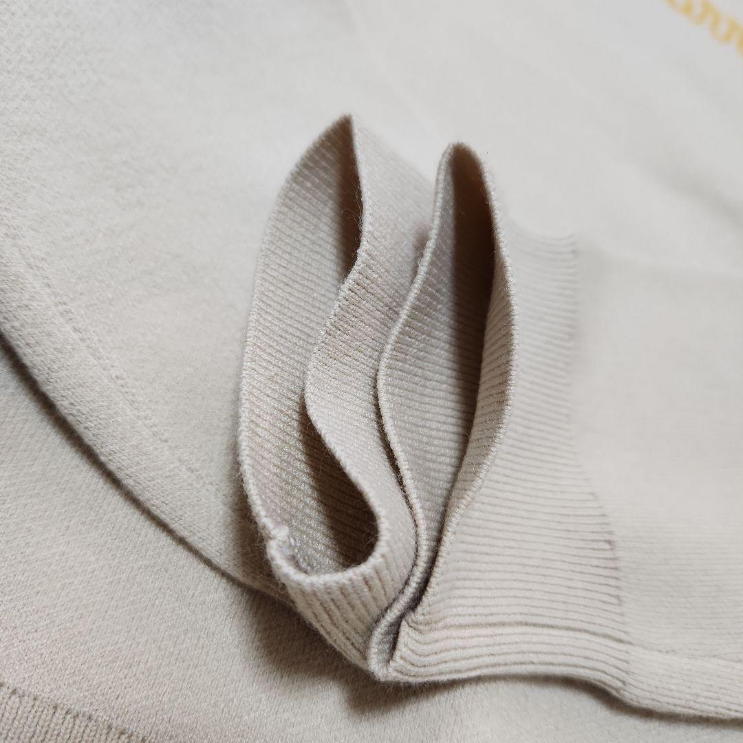 Resurrection☆ロゴジャガードモックネックニットメンズLベージュ×黄