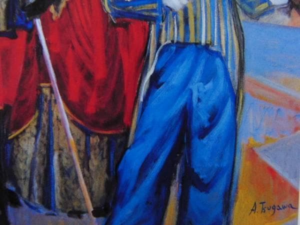 津川明美、水の都カーニバル、希少な画集より、新品高級額・額装付、状態良好