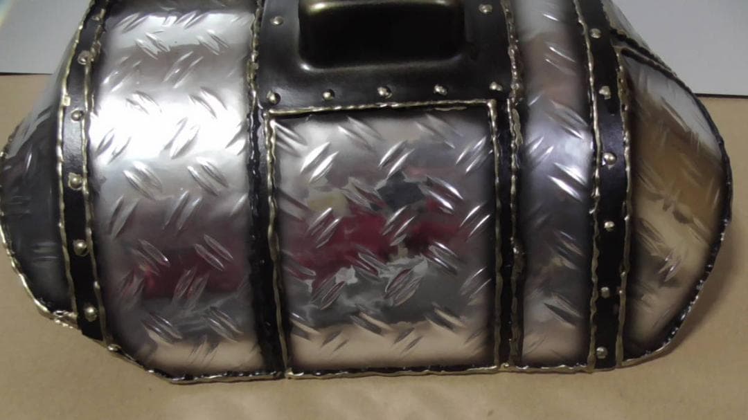 ハンドシールド アーク 改造マスク 工具/DIY 溶接面 シマ板 メッキ風